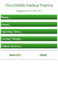 Mobile Screenshot of churchfieldsmedicalpractice.co.uk
